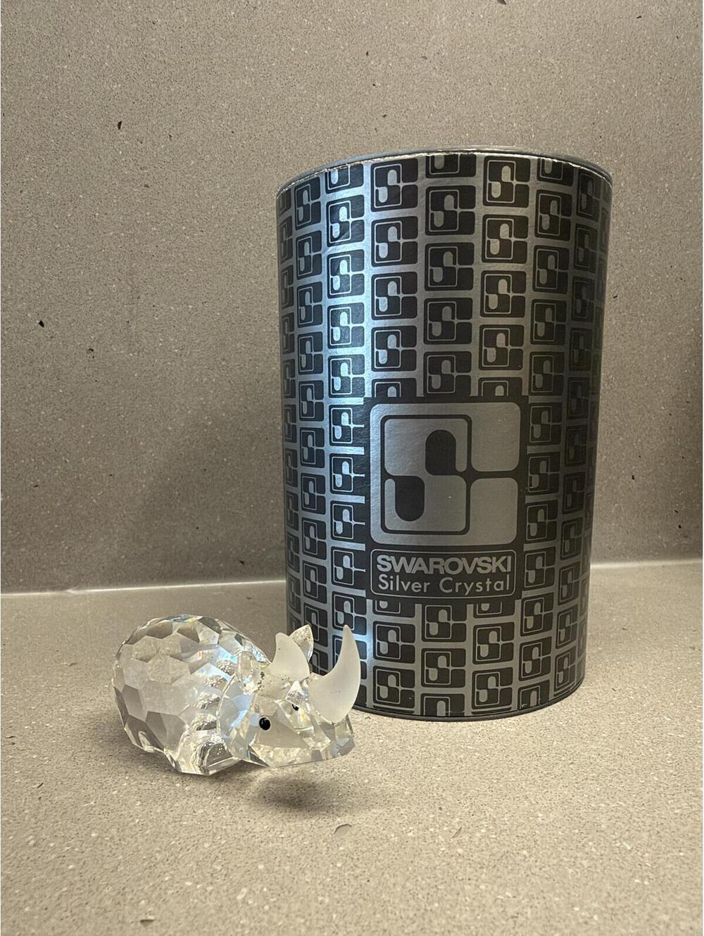 Swarovski Silver Crystal Rhinoceros 7622 NR 70 African Wildlife Boxed
